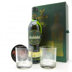 Glenfiddich 12 years old with glasses - виски Гленфиддик 12 лет 0.75 л в наборе со стаканами