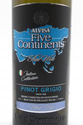 вино Пять Континентов Пино Гриджо Алвиса 0.75 л белое сухое этикетка