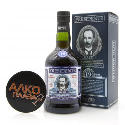 Rom Presidente Marti Oliver 19 years gift box 0.7l ром Президент Марти Оливер 19 лет в подарочной упаковке