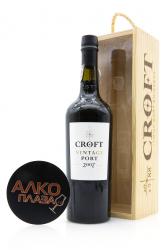 портвейн Croft Vintage 2007 0.75 л в деревянной коробке