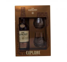 Glenlivet 12 years Excellence - виски Гленливет Экселленс 12 лет 0.7 л +2 бокала