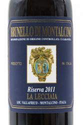 Fattoria La Lecciaia Brunello di Montalcino DOCG Riserva 0.75l итальянское вино Ла Леччайя Брунелло ди Монтальчино Ризерва ДОКГ 0.75 л.