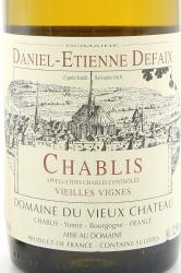 вино Daniel-Etienne Defaix Chablis Vieilles Vignes AOC 0.75 л этикетка