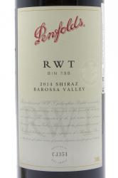вино Penfolds RWT Shiraz Barossa Valley 0.75 л этикетка