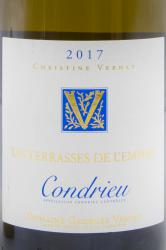 вино Кондрие Ле Террас де л’Ампир 0.75 л белое сухое этикетка
