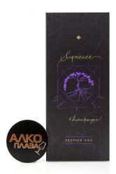 Sapience Premier Cru Extra Brut Champagne AOC 2007 gift box - шампанское Сапиенс Премьер Крю Экстра Брют 2007 0.75 л в п/у