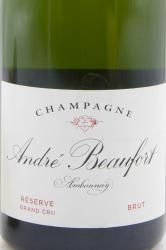 Andre Beaufort Ambonnay Brut Reserve Grand Cru - шампанское Андре Бофор Амбоннэ Брют Резерв Гран Крю 0.75 л