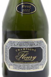 Fleury Doux Blanc de Blancs 2000 - шампанское Флери Блан де Блан Доу 0.75 л