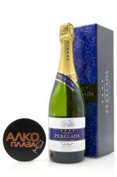 Cava Perelada Brut Reserva gift box - игристое вино Кава Перелада Брют Резерва 0.75 л в п/у