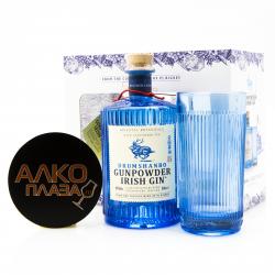 Gin Drumshanbo Gunpowder Irish Gin gift box - джин Драмшанбо Ганпаудер Айриш Джин в п/у 0.5 л + стакан