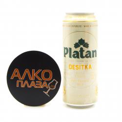 Platan Desitka 10 - пиво Платан 10 светлое фильтрованное 0.5 л