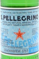 Вода минеральная San Pellegrino 0.75 л газированная этикетка
