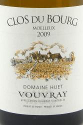 вино Domaine Huet Clos du Bourg Moelleux 0.75 л этикетка