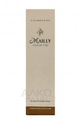 шампанское Champagne Mailly Grand Cru Blanc de Pinot Noir 0.75 л подарочная коробка