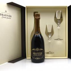 Champagne Drappier Grande Sendree Brut 2008 Champagne AOC Gift Box with 2 Glasses - шампанское Драпье Гранд Сандре Экспрессьон 0.75 л. в п/у с 2 бокалами