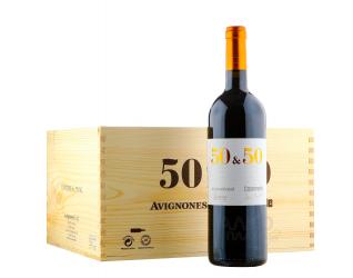 вино Авиньонези 50 & 50 - 6 бутылок 0.75 л в деревянном ящике 