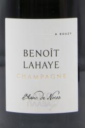 Benoit Lahaye Blanc de Noirs Extra Brut - шампанское Бенуа Лайе Блан де Нуар 0.75 л