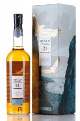 Single malt whiskey Oban 21 years old in gift box - виски односолод. Оубэн 21 год 0.7 л в п/у