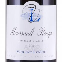 вино Винсент Латур Мерсо-Руж Вьей Винь 0.75 л красное сухое этикетка