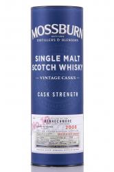 Mossburn Single Molt Scotch Vintage Mannochmore in tube - виски Моссберн Cингл Mолт Скотч Винтаж Манохмор 0.7 л в тубе