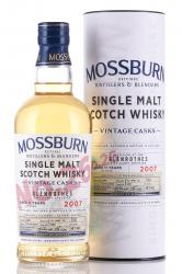 Mossburn Single Malt Scotch Whiskey Vintage Casks Glenrothes in tube - виски Моссберн Cингл Mолт Скотч Виски Винтаж Каскс Гленротс 0.7 л в тубе