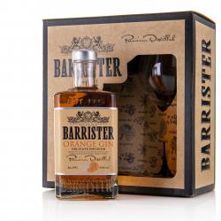 Barrister Orange gin gift box with glass - джин Барристер Оранж в подарочной упаковке с бокалом 0.7 л