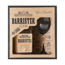 Barrister Orange gin gift box with glass - джин Барристер Оранж в подарочной упаковке с бокалом 0.7 л