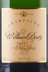 Amour de Deutz Brut Blanc Millesime 2009 - шампанское Амур де Дейц Брют Блан Миллезим 2009 0.75 л в п/у с 2 бокалами
