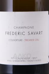 Frederic Savart Premier Cru L’Ouverture - шампанское Фредерик Савар Премье Крю Л’Увертюр 0.75 л