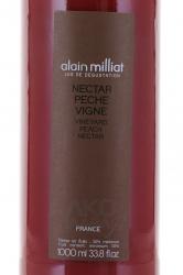 Alain Milliat Vineyard Peach Nectar Нектар Ален Мийя Винный персик 1л этикетка