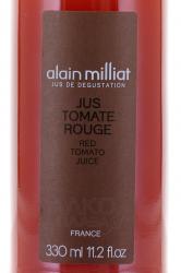 Alain Milliat Red Tomato Juice - сок Ален Мийя красный томат 0.33 л этикетка