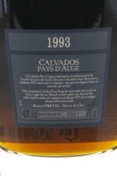 кальвадос Lecompte Calvados Pays d`Auge Millesime 1993 0.7 л этикетка