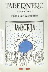 Tabernero La Botija Pisco Puro Quebranta - писко Табернеро Ла Ботиха Писко Пуро Куэбранта 0.7 л