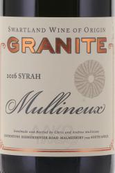 вино Мёлинью Гранит Сира Свортленд 2016 год 0.75 л красное сухое этикетка