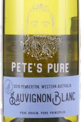 Petes Pure Sauvignon Blanc - вино Питс Пур Совиньон Блан 0.75 л белое полусухое