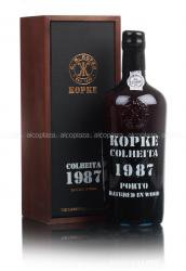 Kopke Colheita 1987 0.75l Wooden Box портвейн Копке Колейта 1987 0.75 л. в дер./уп. Kopke Colheita 1987 0.75l Wooden Box портвейн Копке Колейта 1987 0.75 л. в дер./уп.