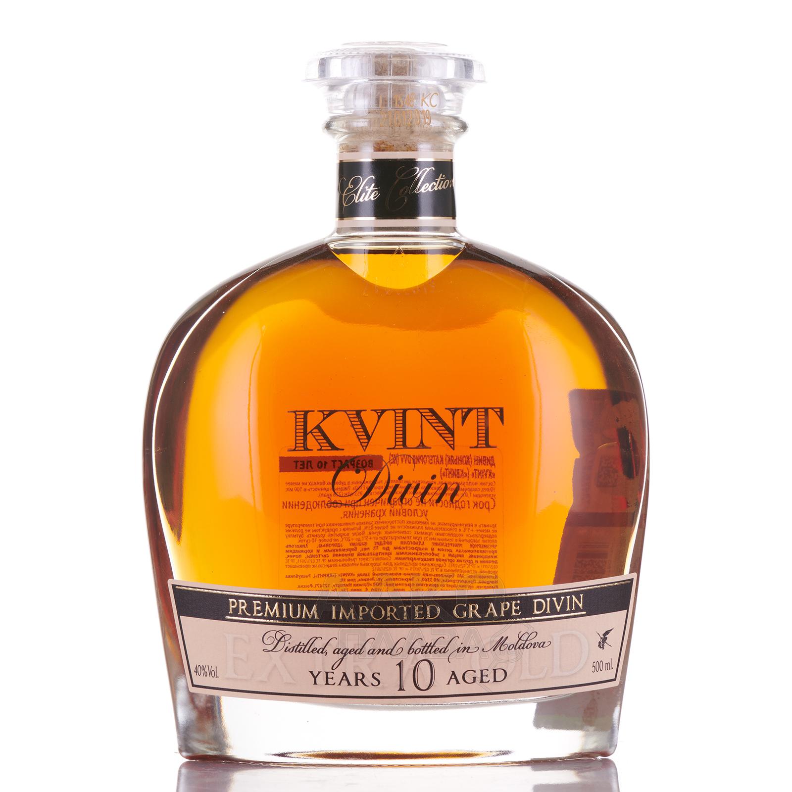 Kvint Divin 10 years - купить коньяк Дивин КС Квинт 10 лет 0.5 л - цена