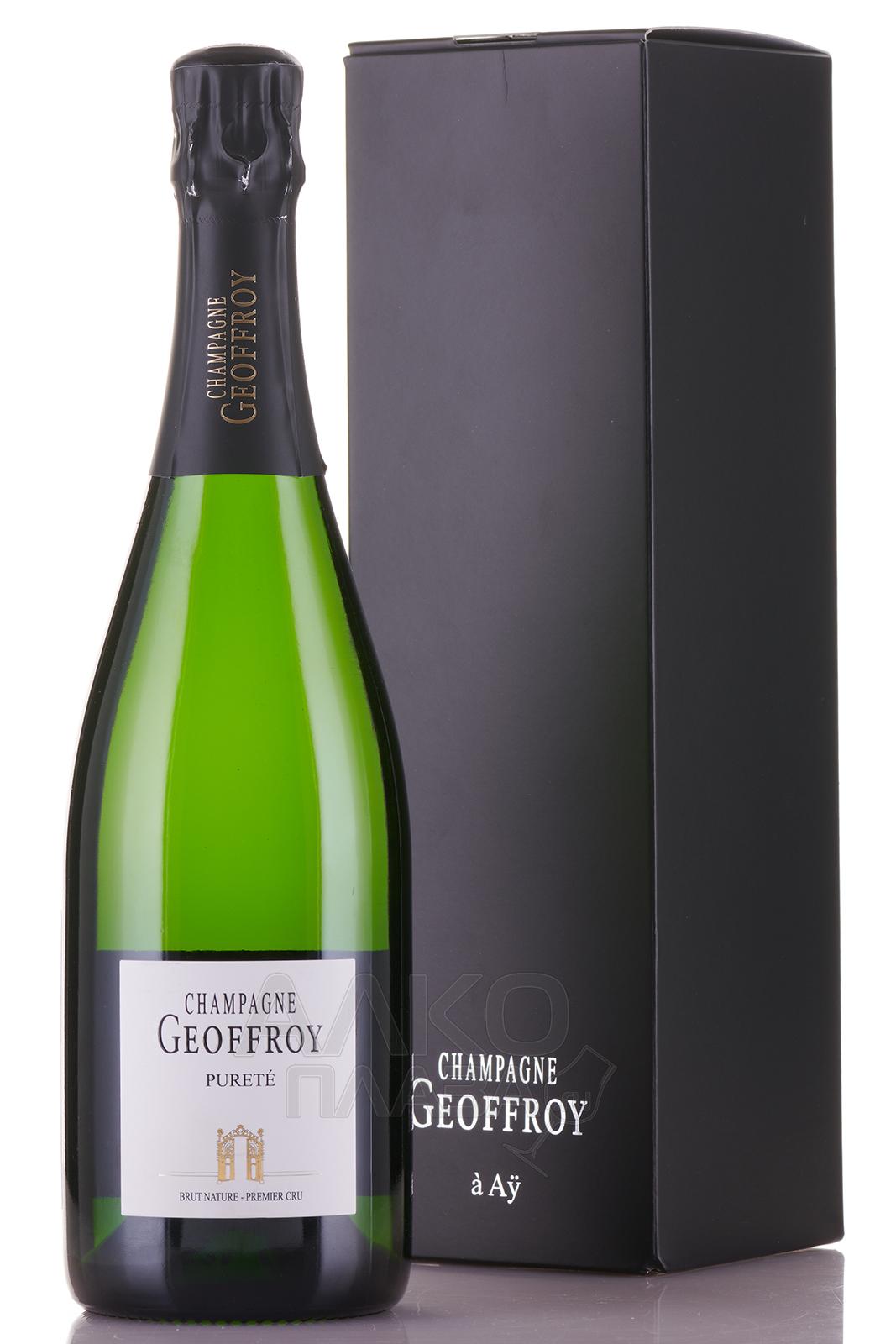 Champagne Geoffroy Purete Brut Nature Premier Cru gift box - шампанское Шампань Жёфруа Пюрте Брют Натюр Премье Крю 0.75 л в п/у