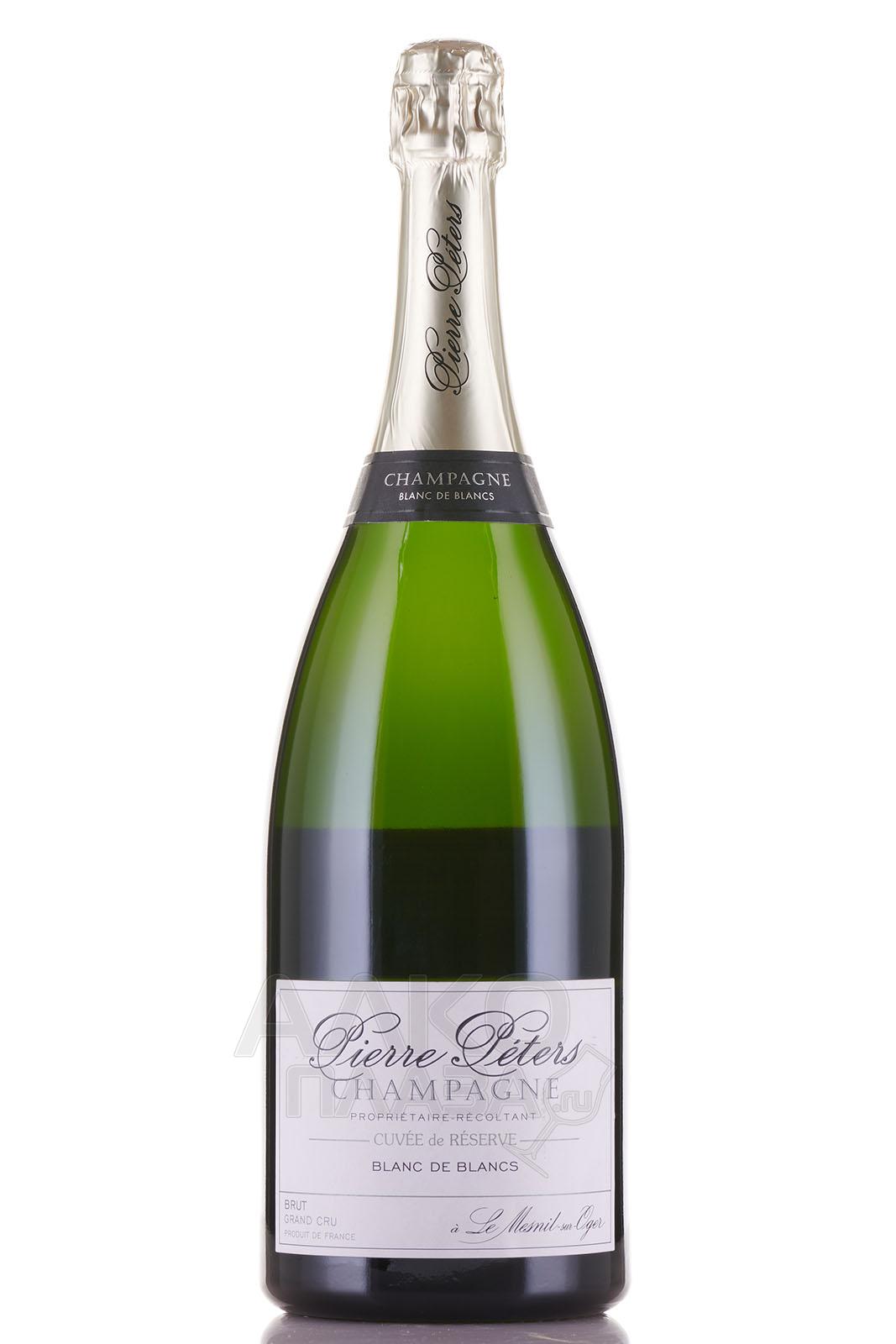 Pierre Peters Cuvee de Reserve Blanc de Blancs Grand Cru Champagne AOC - шампанское Пьер Петерс Кюве де Резерв Блан де Блан Гран Крю 1.5 л