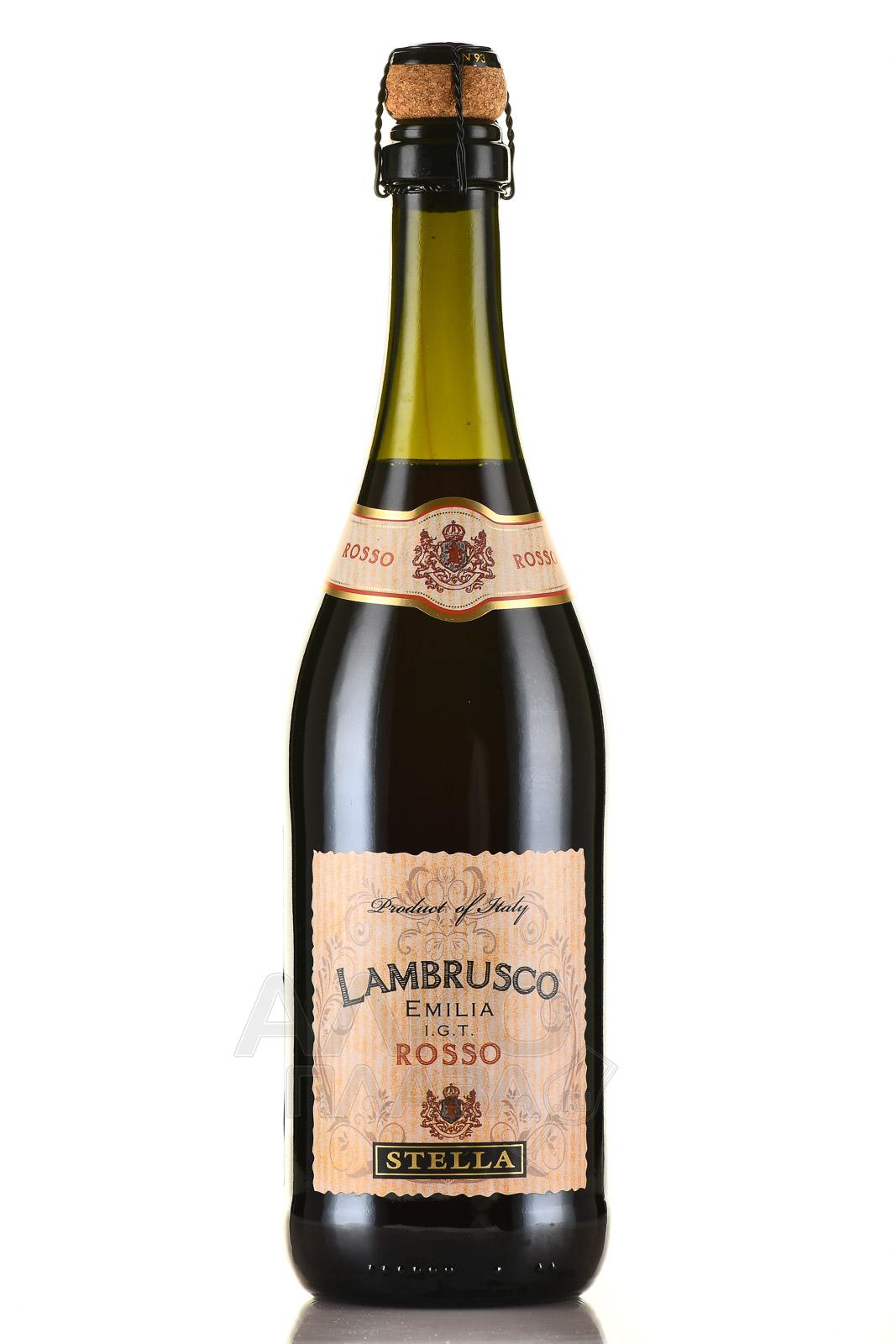 Stella Lambrusco Emilia IGT - вино игристое Ламбруско Эмилия Стелла ИГТ 0.75 л красное полусладкое