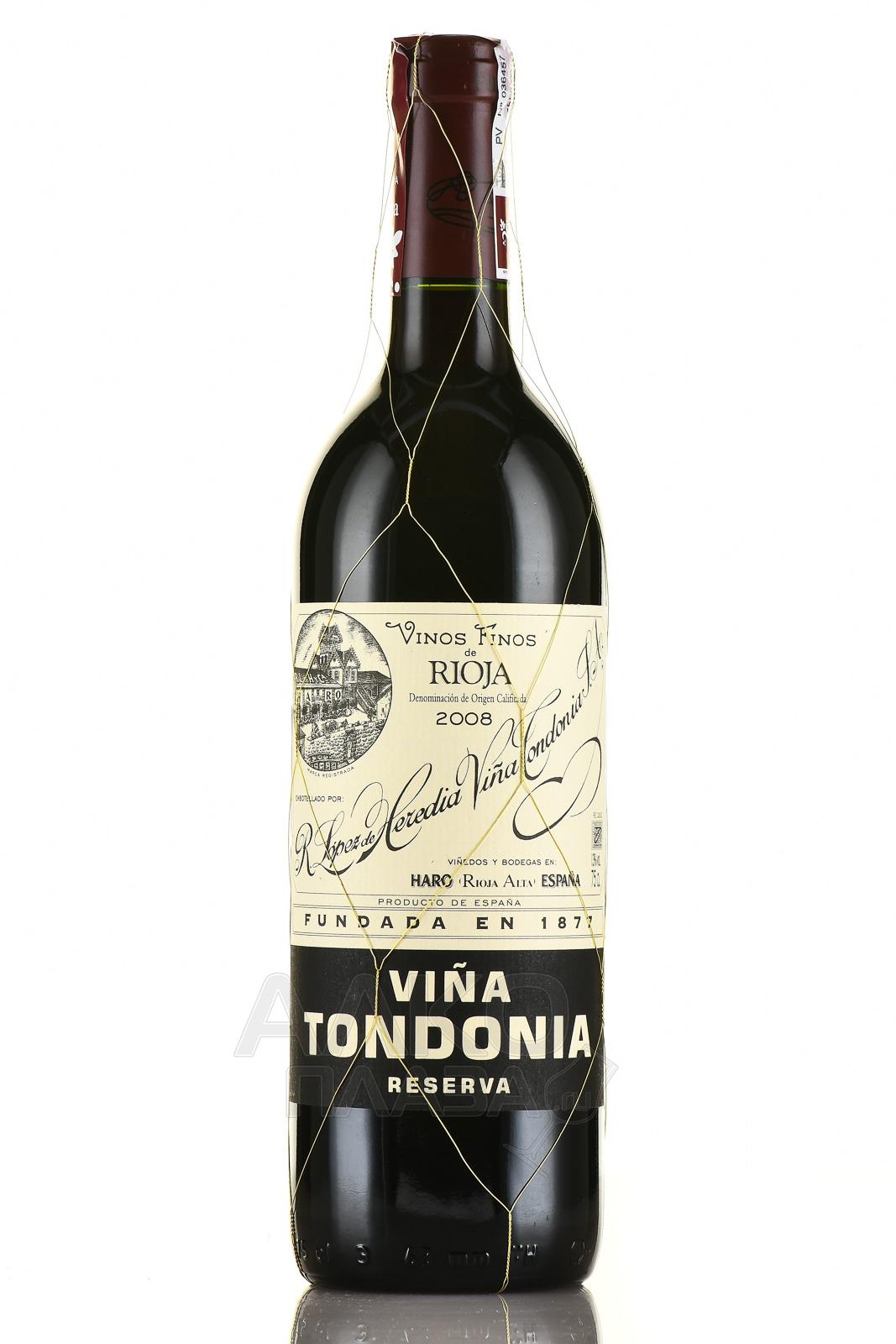 Rioja Vina Tondonia Reserva - вино Винья Тондония Резерва ДОКа Риоха 0.75 л красное сухое