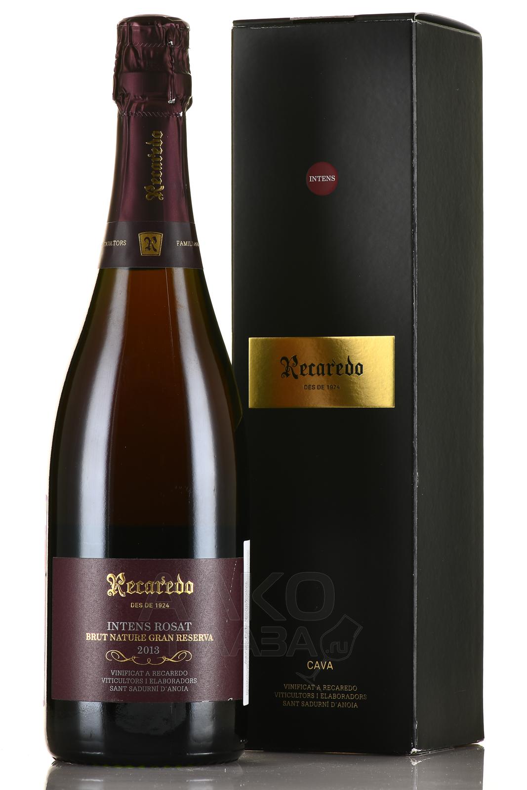 игристое вино Recaredo Intens Rosat Brut Nature Gran Reserva Cava DO 0.75 л в подарочной коробке
