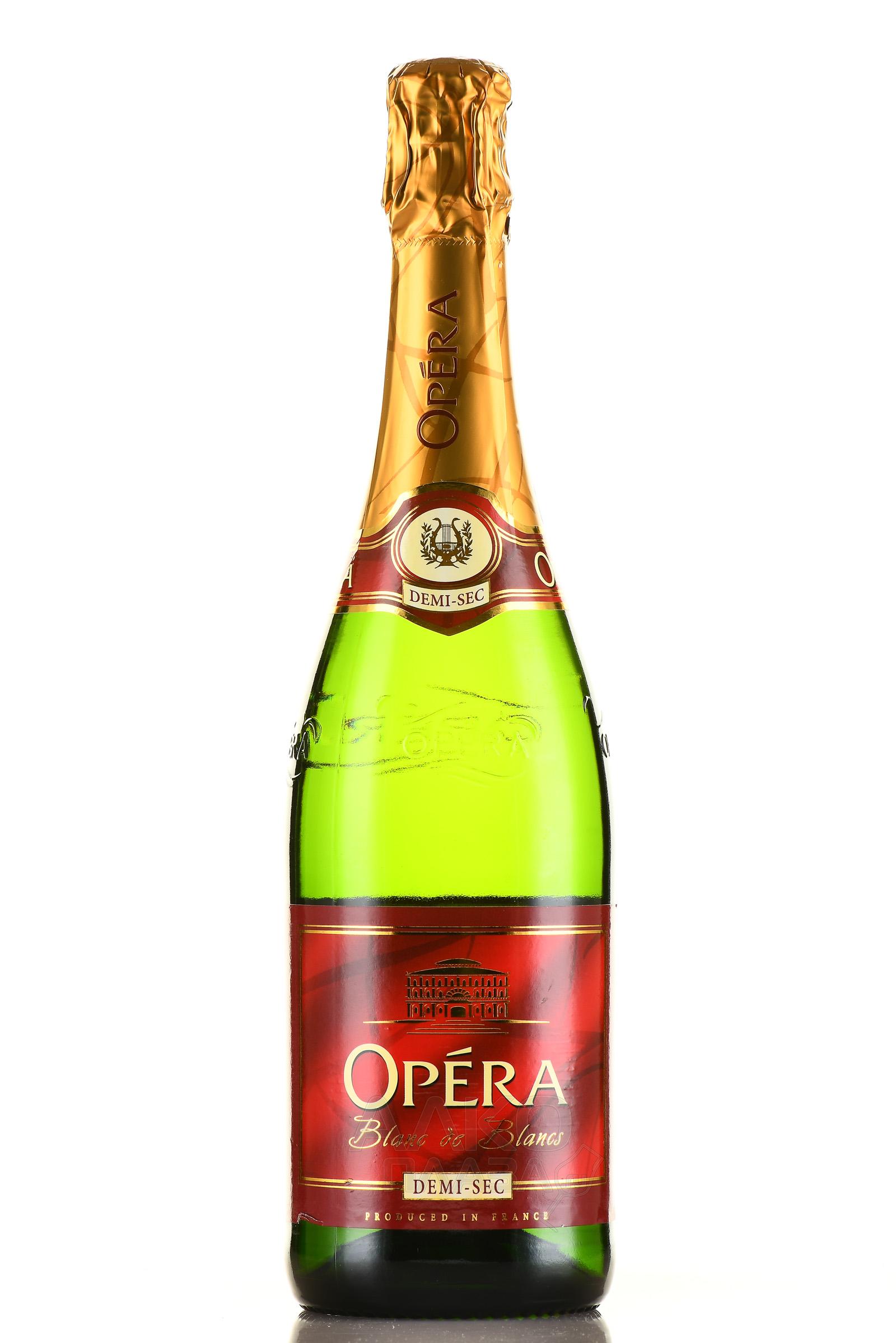 Opera Blanc de Blancs - вино игристое Опера Блан де Блан 0.75 л белое полусухое