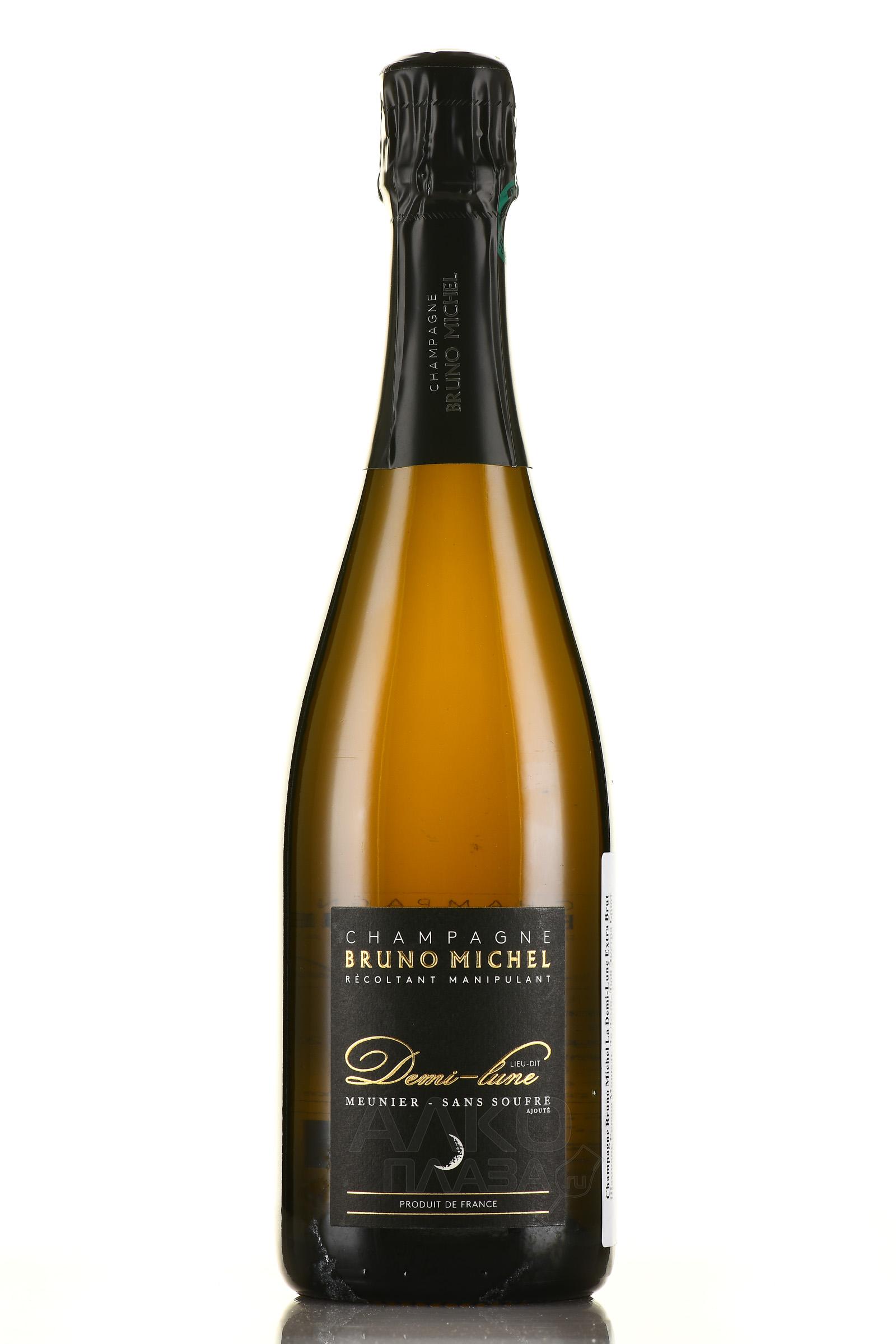 Champagne Bruno Michel La Demi Lune Extra Brut - шампанское Шампань Брюно Мишель Ля Деми-Люн Экстра 0.75 л белое экстра брют