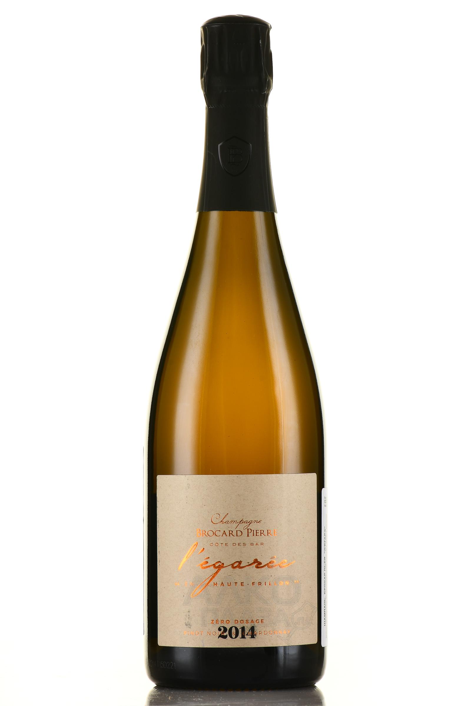 Brocard Pierre L’Egaree Champagne - шампанское Шампань Брокар Пьер Л’Егарэ 0.75 л белое экстра брют