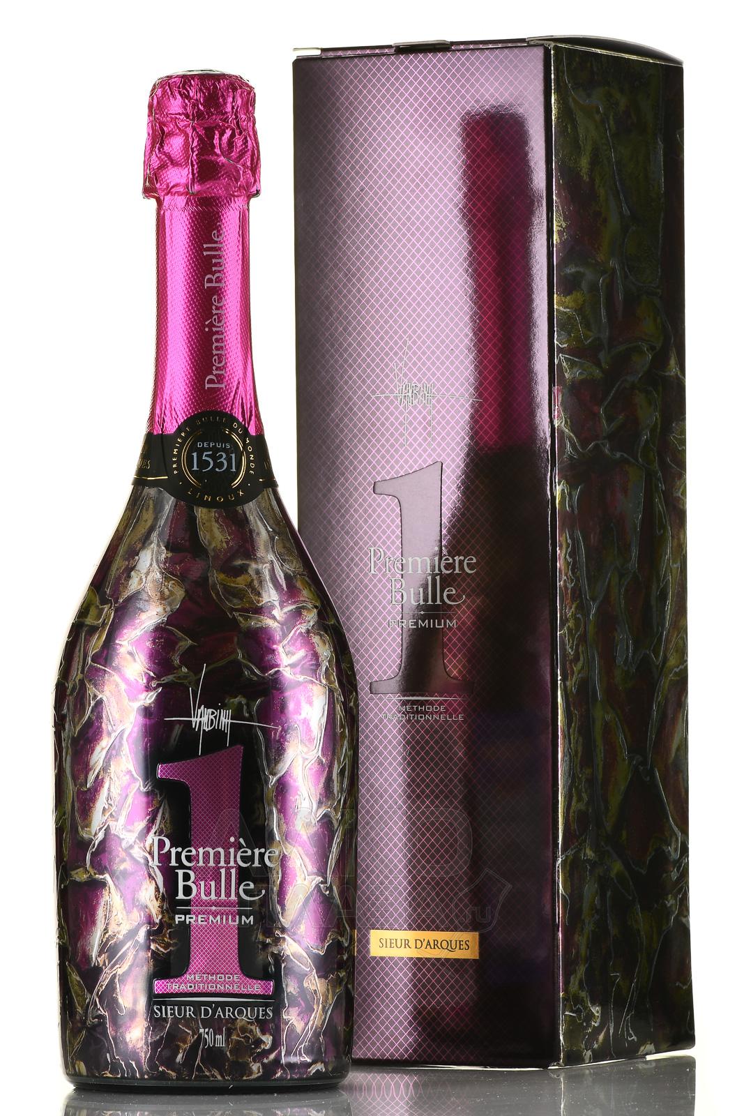 Cremant de Limoux Premiere Bulle Premium - вино игристое Креман де Лиму Премьер Бюлль Премиум 0.75 л белое брют в п/у