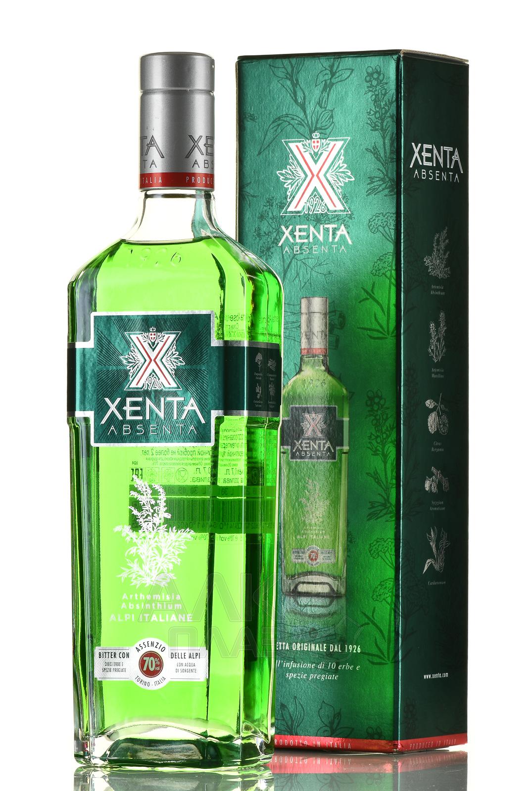 Xenta absinth - абсент Ксента в п/у 0.7 л в подарочной коробке