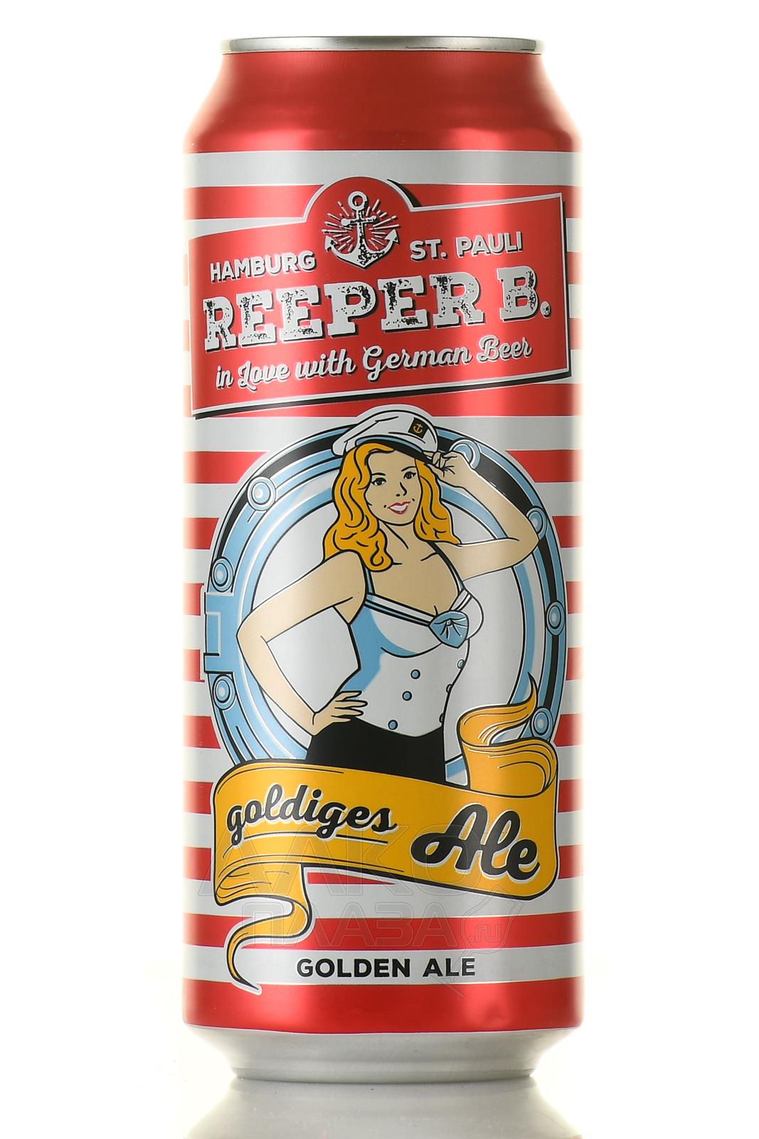 Reeper B. Golden Ale - пиво Реепер Б. Голден Эль 0.5 л светлое фильтрованное ж/б