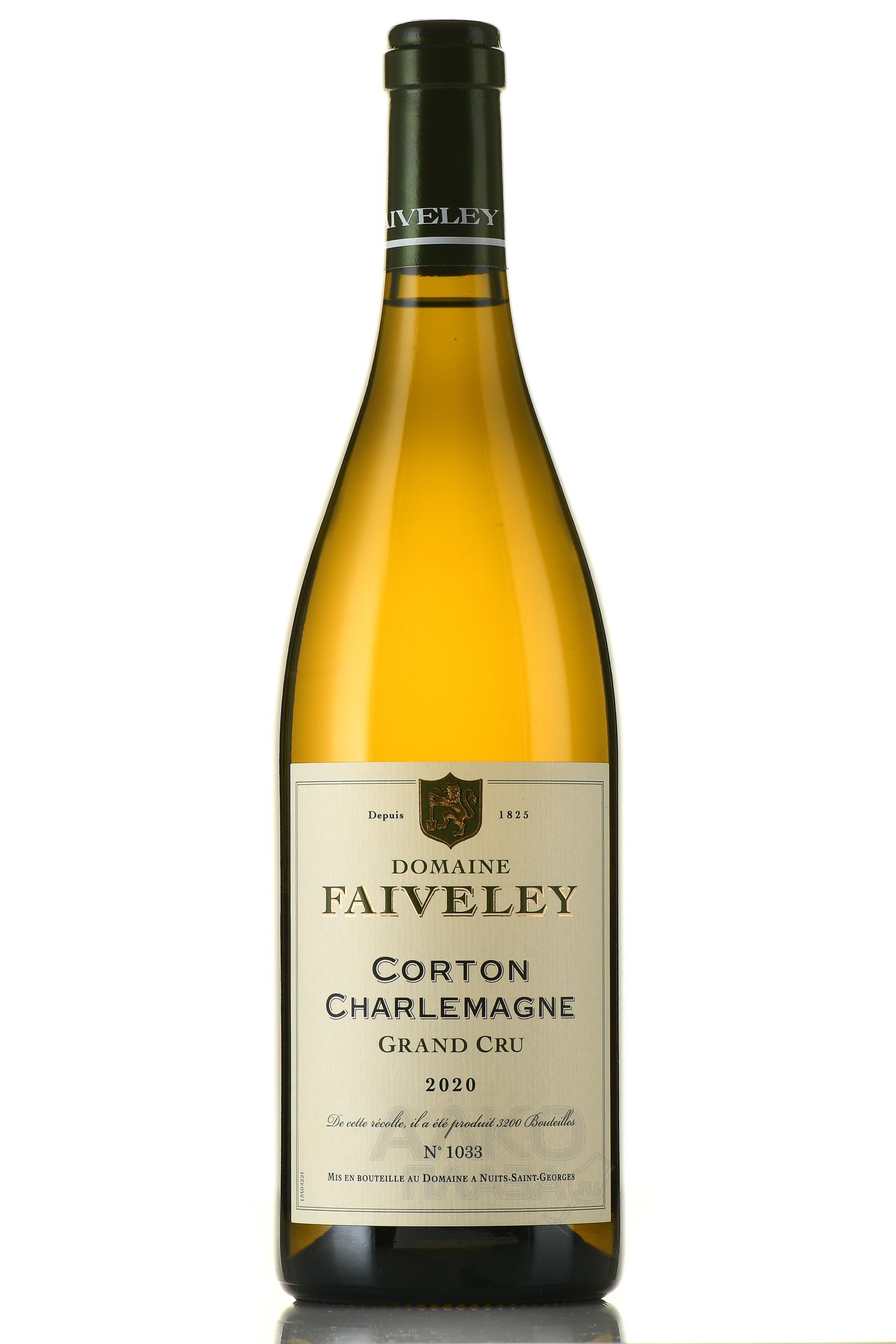 Faiveley Corton-Charlemagne Grand Cru - вино Фэвле Кортон Шарлемань Гран Крю Домэн 0.75 л белое сухое