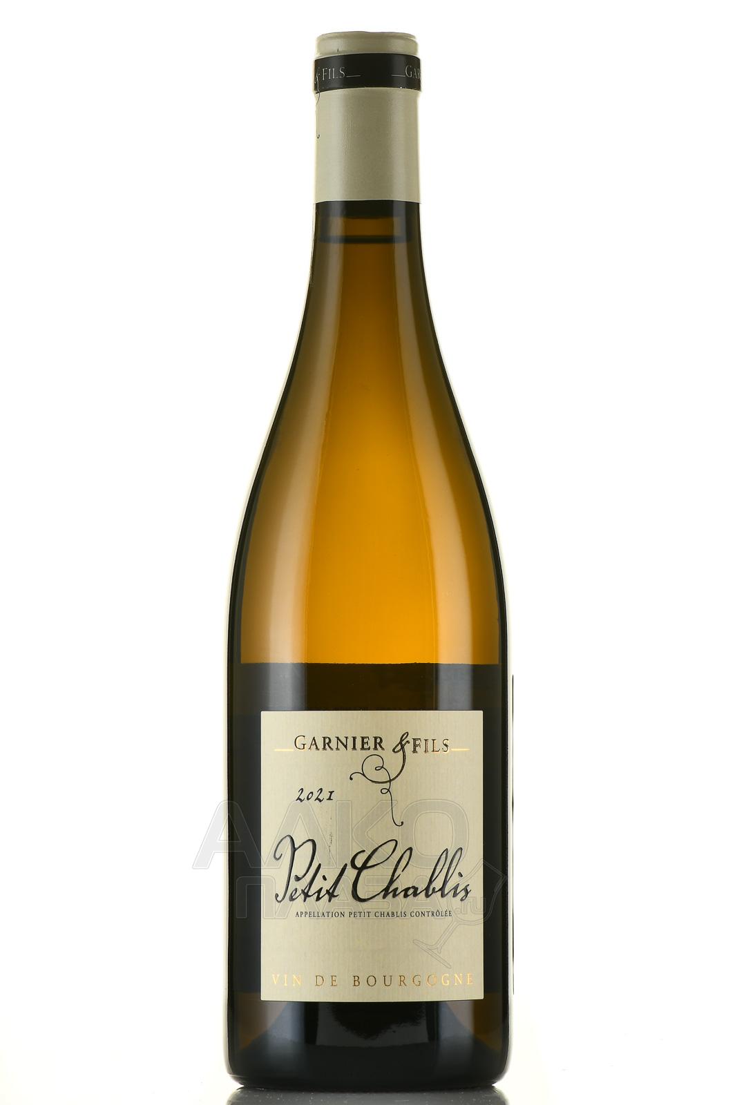 Domaine Garnier & Fils Petit Chablis AOC - вино Домен Гарнье и Фис Пти Шабли 0.75 л белое сухое